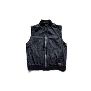 HUGO BOSS VEST MENS BLACK MADE IN POLAND DISTRESSED SMALL